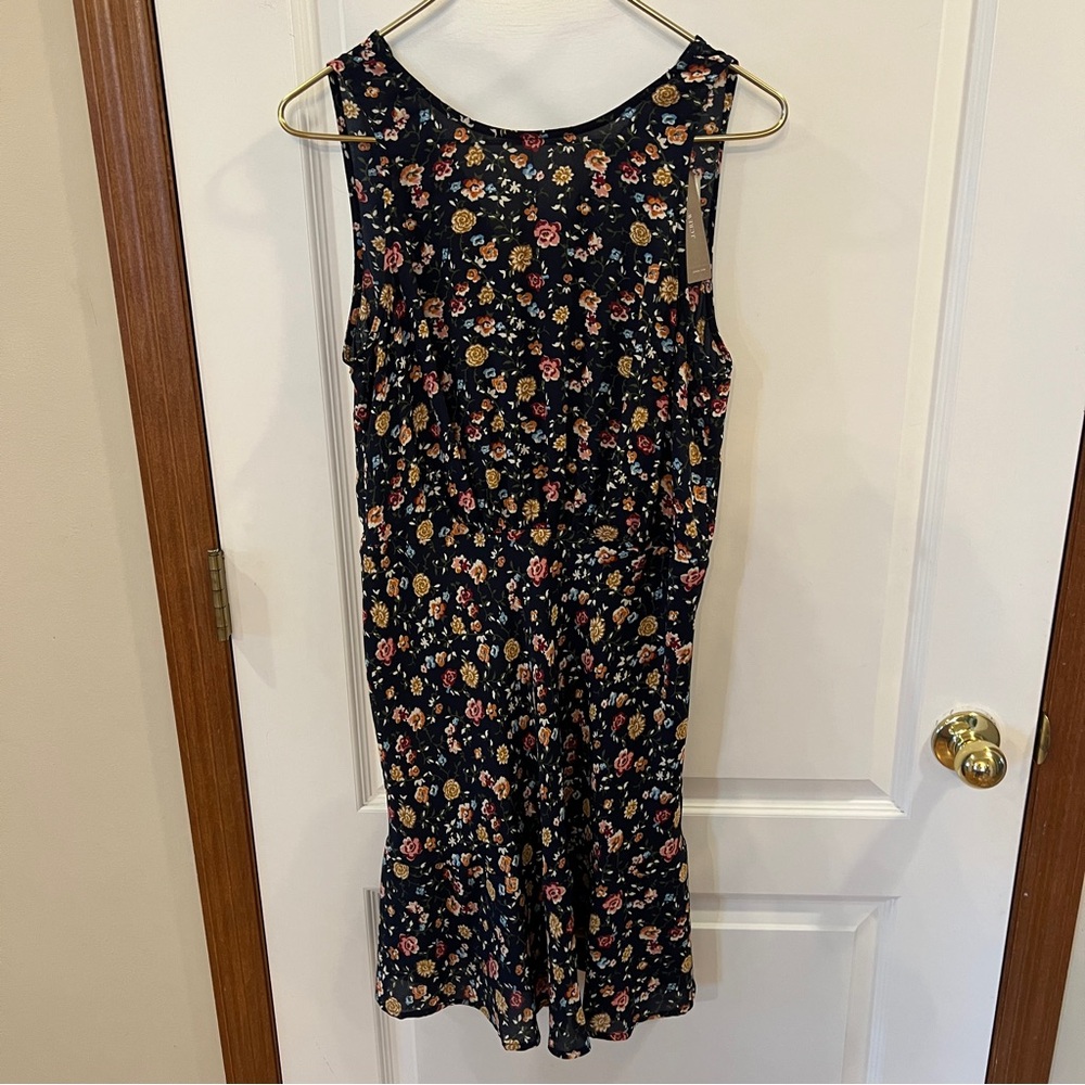 J. Crew NWT Ladies Size 10 Navy Floral Sleeveless Dress